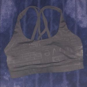 Lulu sports bra size four; worn twice